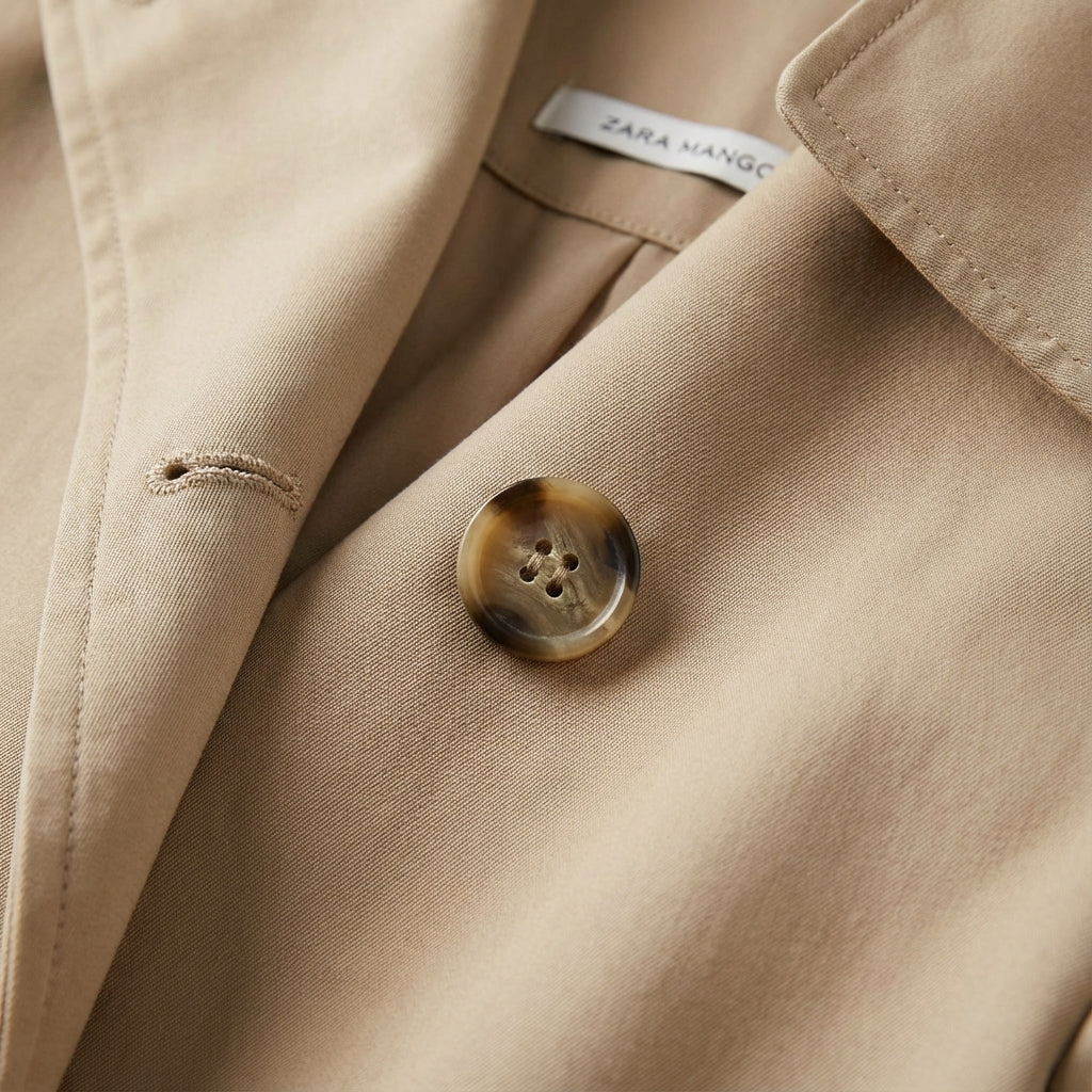 MOLİZZA CAMEL KAŞE TRENÇKOT